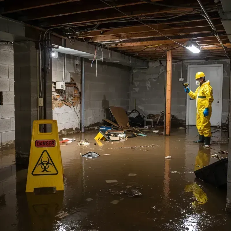 Flooded Basement Electrical Hazard in Calumet Park, IL Property